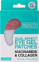 Gel-Augenpatches - Beauty Formulas Dual Effect Eye Gel Patches  — Bild N1