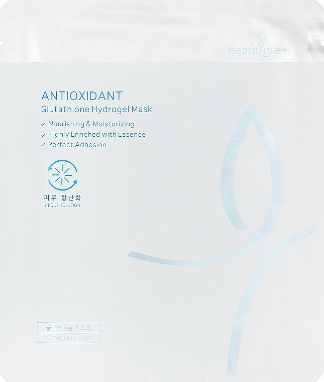 Anti-Oxidante Gesichtsmaske mit Glutathion - Beauugreen Antioxidant Glutathione Hydrogel Mask — Bild N1