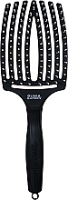 Haarbürste - Olivia Garden Finger Brush Large Black — Bild N2