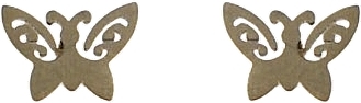 Damenohrringe Schmetterlinge mit Mustern golden - Lolita Accessories — Bild N1