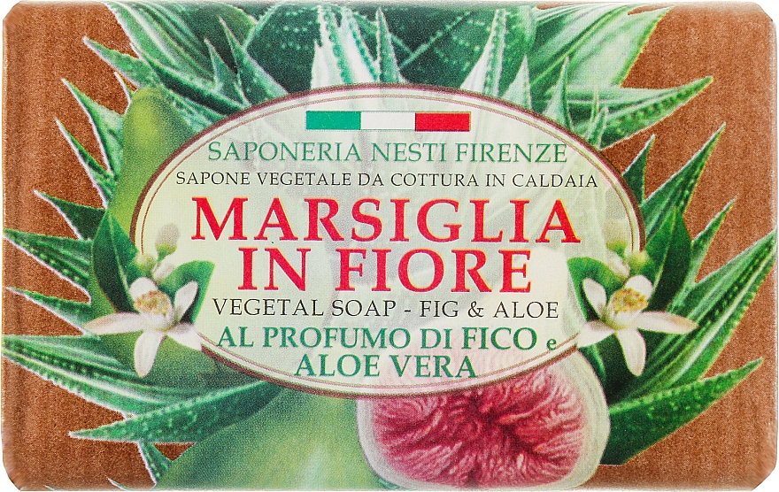 Natürliche Seife mit Feigen und Aloe Vera - Nesti Dante Marsiglia In Fiore Fig & Aloe — Bild N1