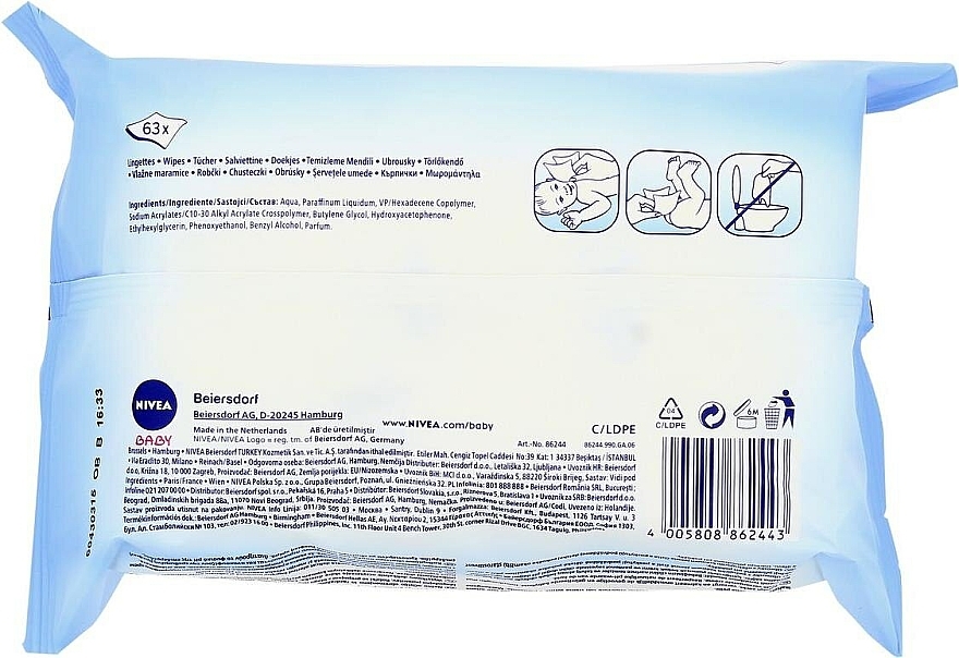 Feuchttücher für Babys - Nivea Baby Soft & Cream Cleansing Wipes — Bild N2