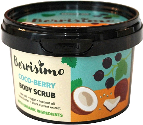 Körperpeeling mit Kokosnussöl und schwarzem Johannisbeerextrakt - Berrisimo Coco-Berry Body Scrub — Bild N3