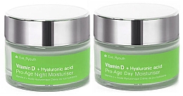 Düfte, Parfümerie und Kosmetik Gesichtspflegeset - Dr. Eve_Ryouth Vitamin D + Hyaluronic Acid Pro-Age (Tagescreme 50ml + Nachtcreme 50ml)