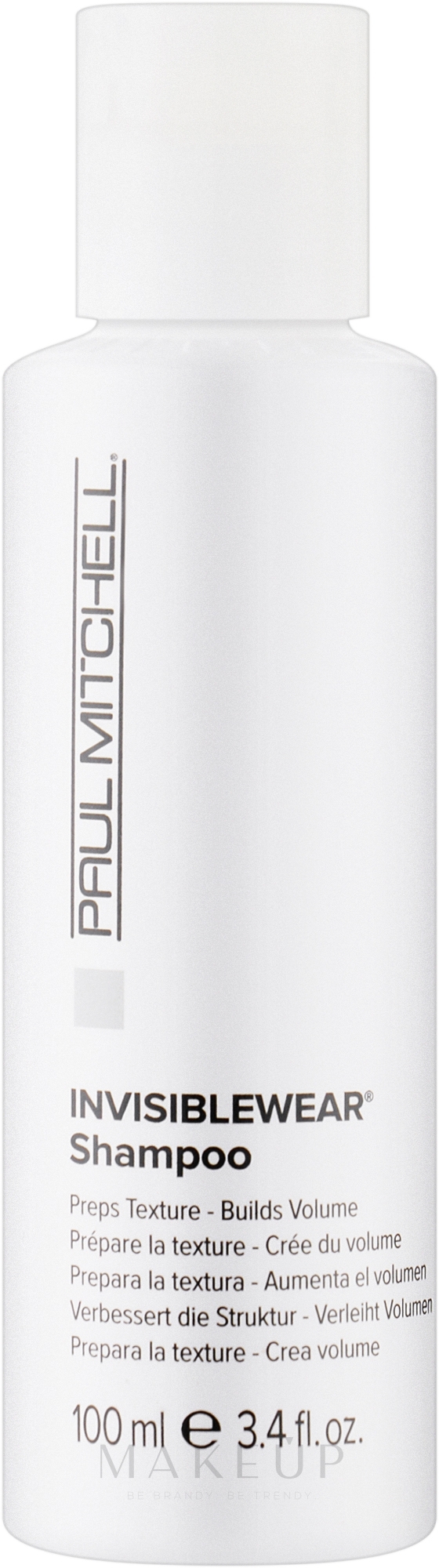 Texturierendes Shampoo mit schwarzem Weidenextrakt für mehr Volumen - Paul Mitchell Invisiblewear Shampoo — Bild 100 ml