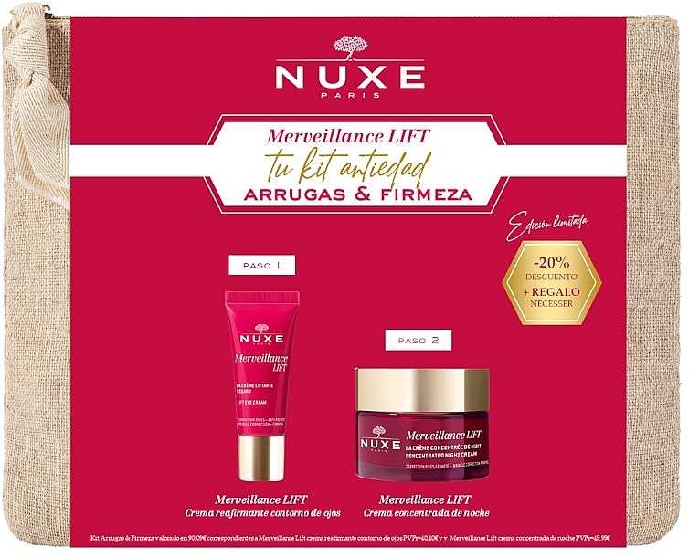 Set - Nuxe Merveillance Lift Night (cr/50ml + eye/cr/15ml + bag/1pc) — Bild N1