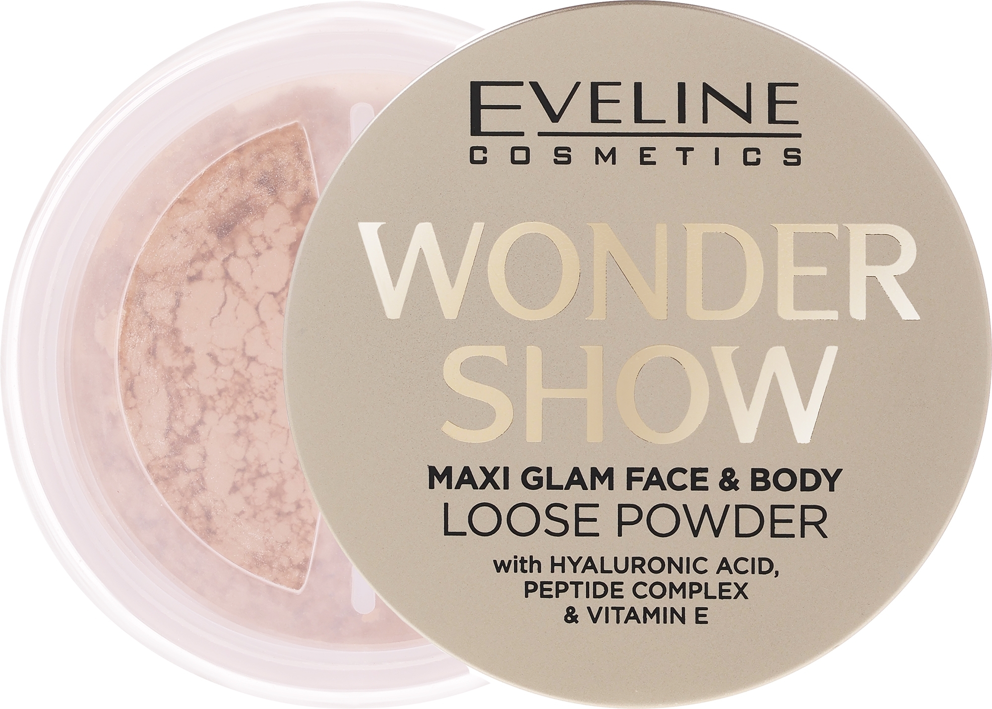  Loser Puder für Gesicht und Körper - Eveline Cosmetics Wonder Show Maxi Glam Face & Body Loose Powder — Bild 6 g