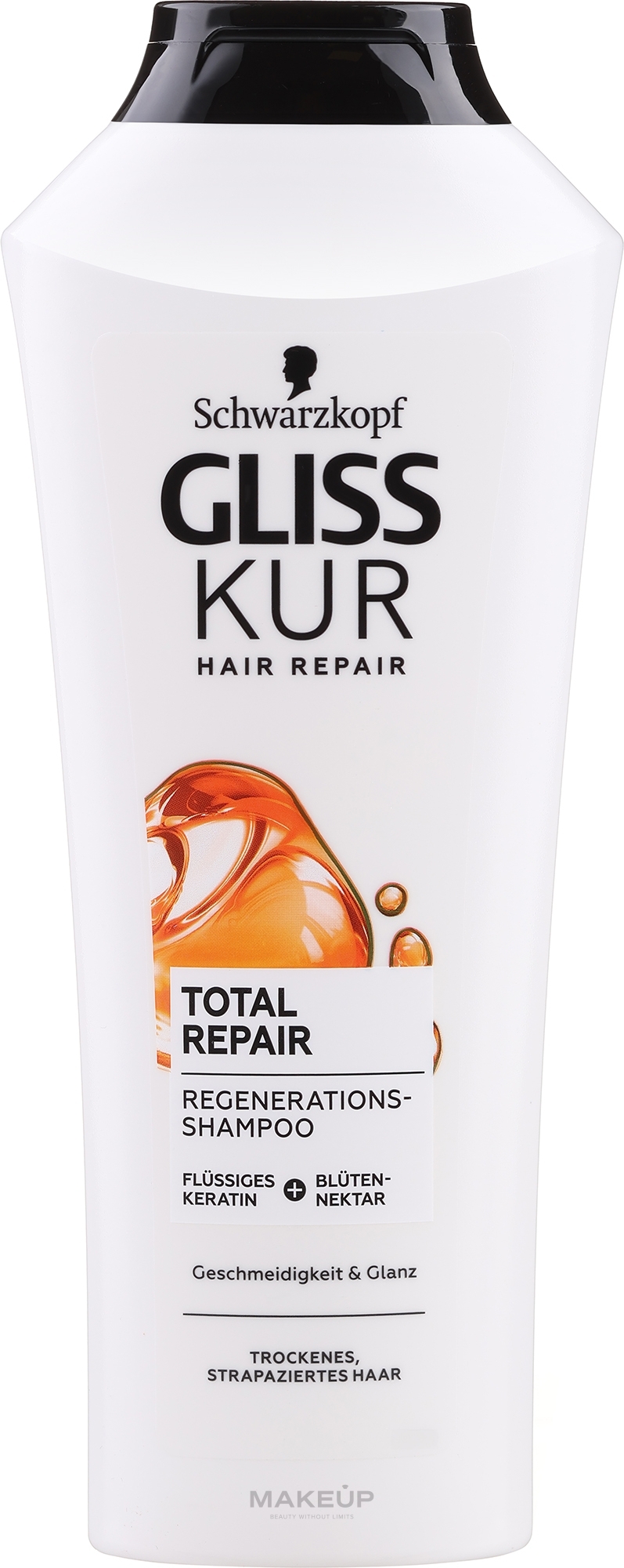 Tief regenerierendes Shampoo für trockenes und strapaziertes Haar - Gliss Kur Total Repair — Bild 400 ml