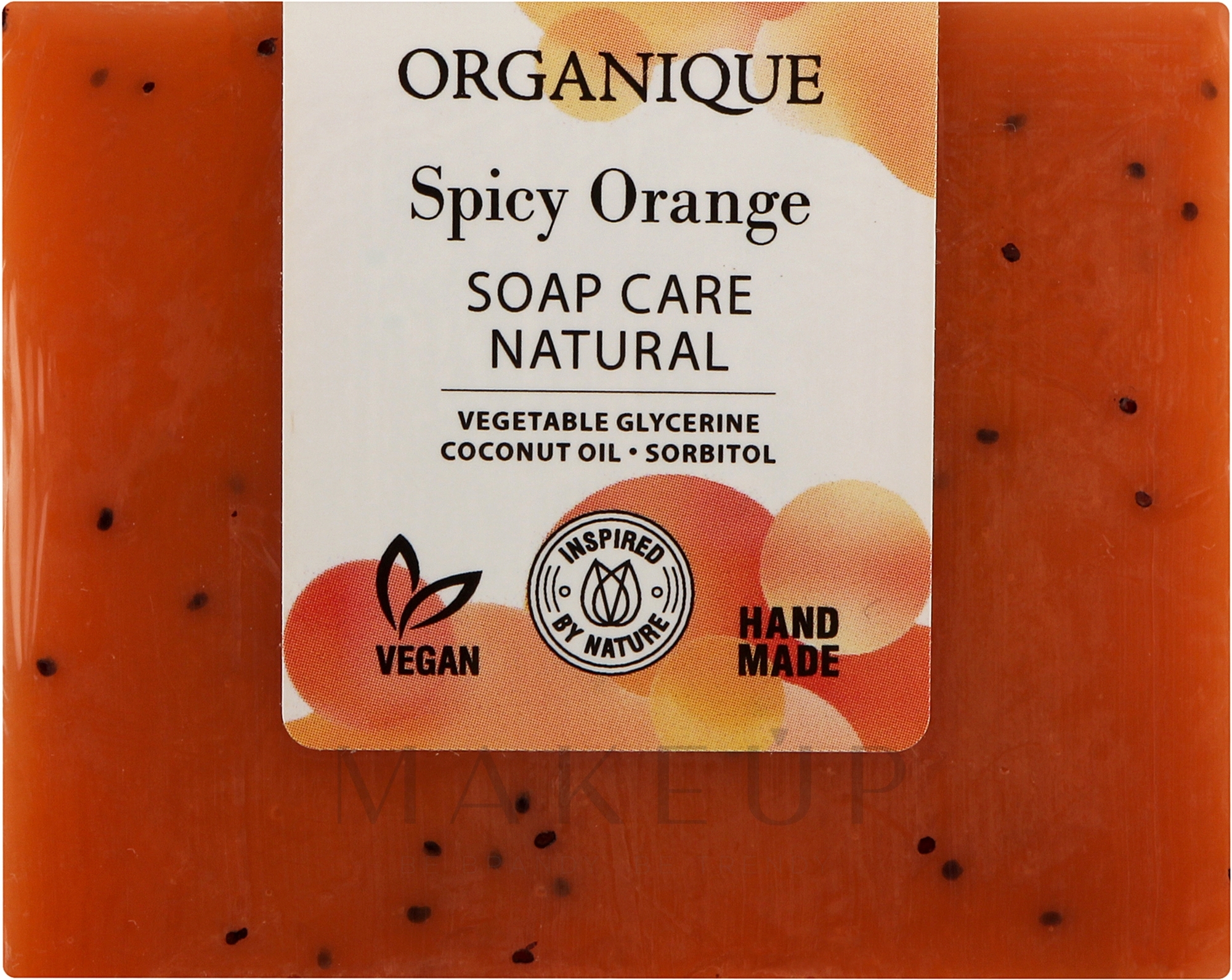 Natürlicher Seifenwürfel Gewürzorange - Organique Soaps Spicy Orange — Bild 100 g