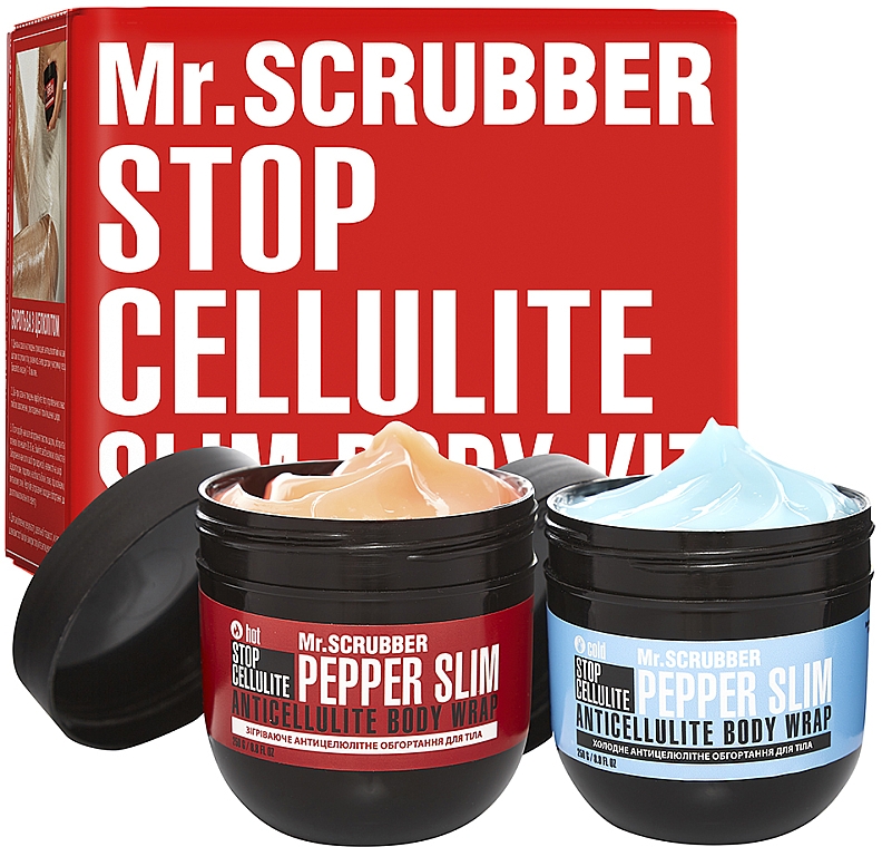 Körpercreme-Set - Mr.Scrubber Stop Cellulite Hot & Cold (Creme 2x250g) — Bild N1