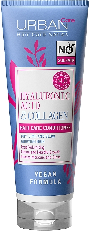 Haarspülung mit Hyaluronsäure - Urban Care Hyaluronic Acid & Collagen Extra Volumizing Conditioner  — Bild N1