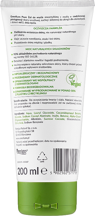 Duschgel für empfindliche Haut - Emolium Pure — Bild N2