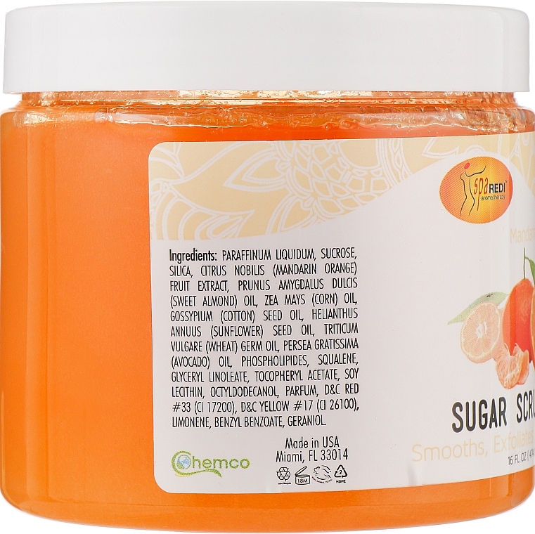 Zuckerpeeling für den Körper - SpaRedi Sugar Scrub Mandarin — Bild N2