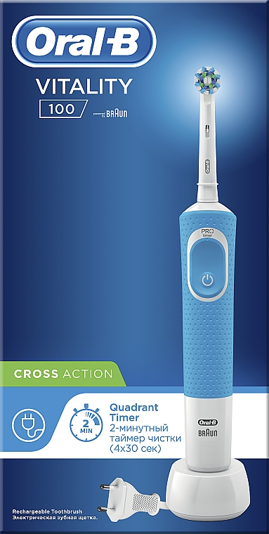 Elektrische Zahnbürste blau - Oral-B Vitality 100 D100.413.1 PRO CrossAction — Bild N2