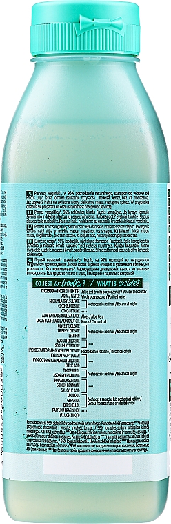 Feuchtigkeitsspendendes Shampoo mit Aloe Vera für normales und trockenes Haar - Garnier Fructis Aloe Hair Food Shampoo 96% — Bild N2