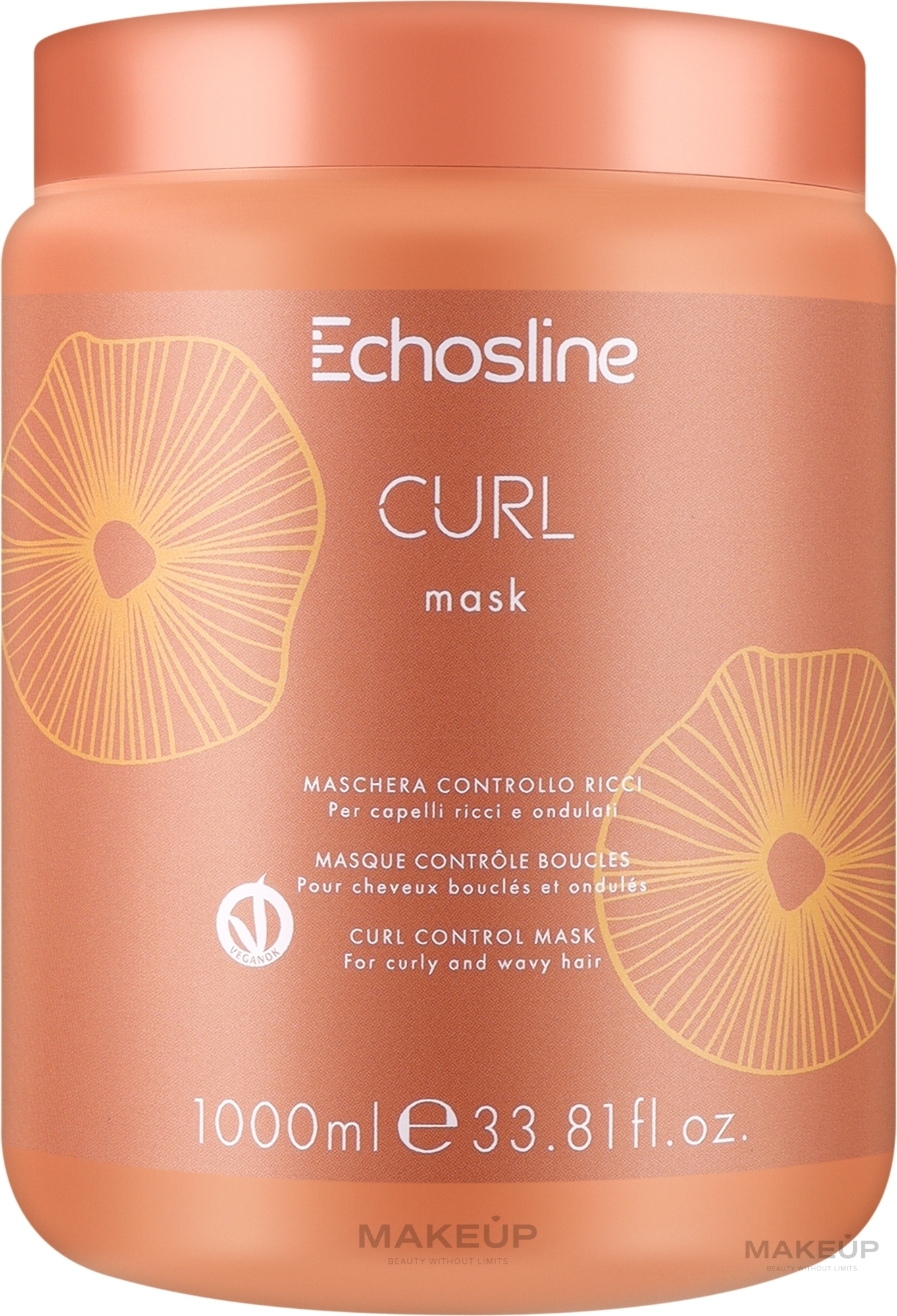 Maske für lockiges Haar - Echosline Curl Control Mask — Bild 1000 ml