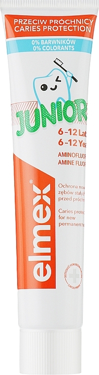 Anti-Karies Kinderzahnpasta mit Aminfluorid 6-12 Jahre - Elmex Junior Toothpaste