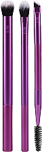 Düfte, Parfümerie und Kosmetik Make-up Pinselset violett 3 St. - Real Techniques Eye Shade + Blend + Dual Ended Brow