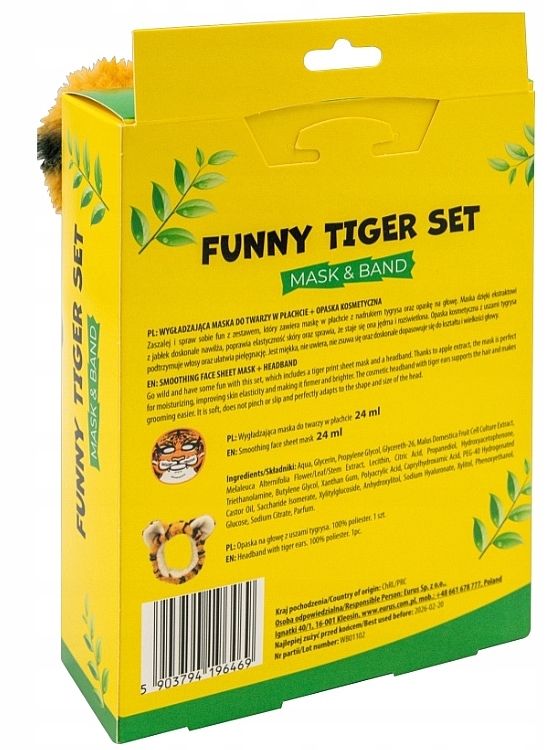 Gesichtspflegeset - Mond'Sub Funny Tiger Set (Tuchmaske für das Gesicht 24ml + Haarband 1 St.) — Bild N3