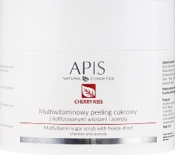 Düfte, Parfümerie und Kosmetik Multivitamin-Zuckerpeeling für den Körper mit gefriergetrockneten Kirschen und Acerola - APIS Professional Cheery Kiss