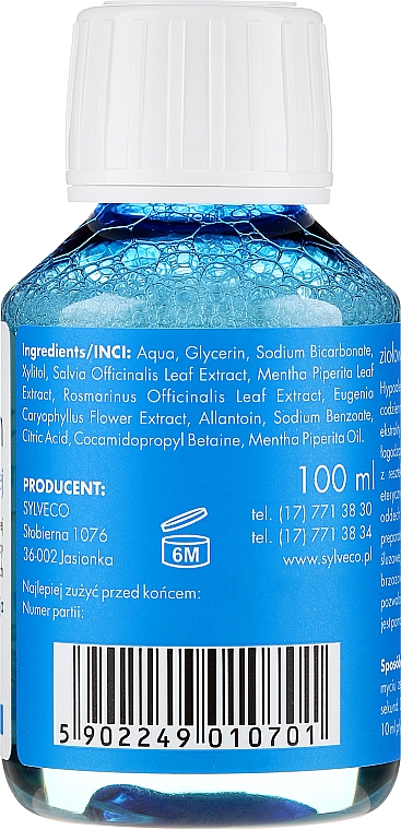 Mundspülung mit Pfefferminze, Salbei und Rosmarin - Sylveco Herbal Mouthwash (Mini) — Bild N2