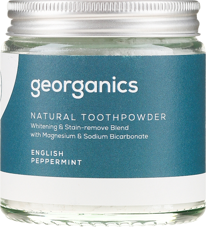Aufhellendes natürliches Zahnpulver mit englischem Pfefferminzgeschmack - Georganics English Peppermint Natural Toothpowder — Bild N5