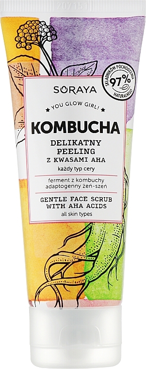 Gesichtspeeling mit AHA-Säuren - Soraya Kombucha Gentle Face Scrub With AHA Acids  — Bild N1