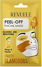 Düfte, Parfümerie und Kosmetik Aufhellende Peel-Off-Gesichtsmaske mit Mango und Papaya - Revuele Fruity Glamorous Peel-off Facial Mask Mango&Papaya