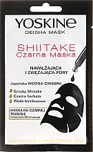 Düfte, Parfümerie und Kosmetik Porenverengende schwarze Tuchmaske - Yoskine Geisha Mask Shiitake