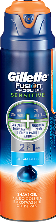 Rasiergel für empfindliche Haut - Gillette Fusion ProGlide Sensitive Ocean Breeze Shave Gel — Bild N1