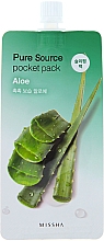 Düfte, Parfümerie und Kosmetik Gesichtsmaske mit Aloe Vera-Extrakt - Missha Pure Source Pocket Pack Aloe