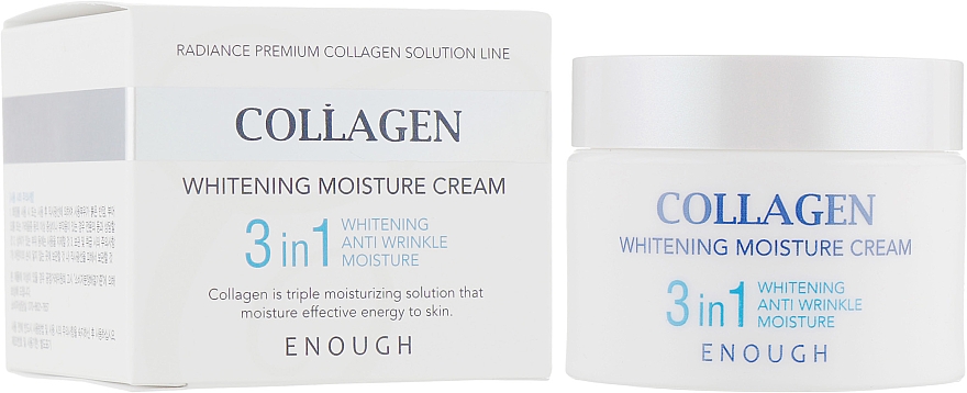 3in1 Feuchtigkeitsspendende Gesichtscreme mit Kollagen - Enough Collagen Whitening Moisture Cream 3 in 1 — Bild N1