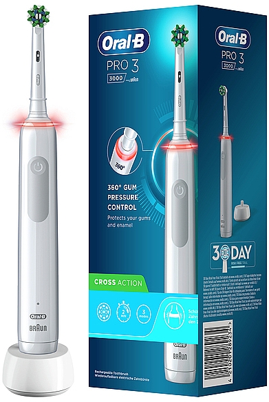 Elektrische Zahnbürste weiß - Oral-B Pro 3 3000 Pure Clean Toothbrush  — Bild N1