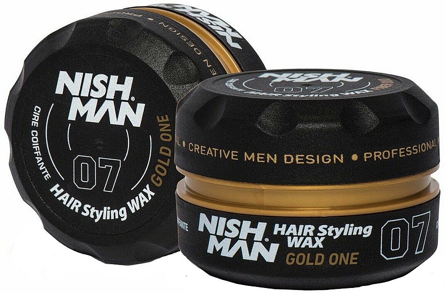 Haarstylingwachs mit frischem Herrenduft - Nishman Hair Styling Wax 07 Gold One — Bild N1
