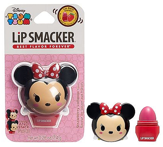 Lippenbalsam mit Erdbeeren Geschmack - Lip Smacker Tsum Tsum Minnie Strawberry Lollipop — Bild N1