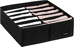 Düfte, Parfümerie und Kosmetik Aufbewahrungs-Organizer mit 12 Fächern schwarz 30x30x10 cm Home - MAKEUP Drawer Underwear Org