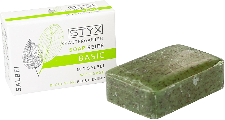 Ausgleichende Seife mit Salbei bei starkem Schwitzen und nach dem Sport - Styx Naturcosmetic Basic Soap With Sage — Bild N1