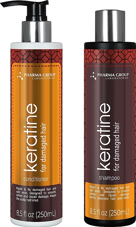 Keratin-Shampoo für strapaziertes Haar - Pharma Group Laboratories Keratine — Bild N6