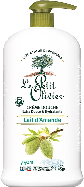 Creme-Duschgel mit Mandelmilch - Le Petit Olivier Extra Gentle Almond Milk Shower Creams — Bild N1