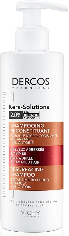 Aufbau-Shampoo für geschädigtes Haar mit Keratinkomplex - Vichy Dercos Kera-Solutions Shampooing Reconstituant — Bild N1