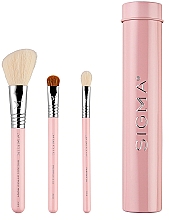 Düfte, Parfümerie und Kosmetik Make-up Pinsel in Etui hellrosa 3 St. - Sigma Beauty Essential Trio Brush Set