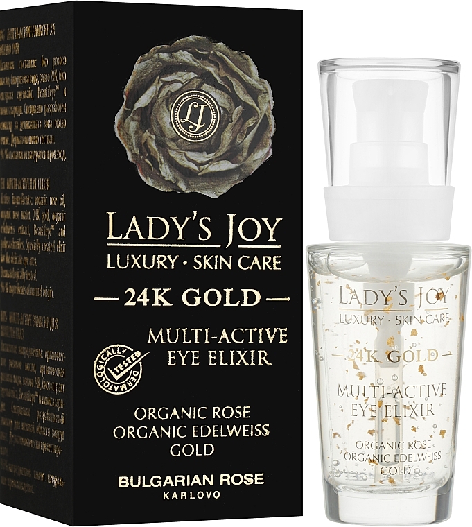 Augenkontur-Elixier - Bulgarian Rose Lady’s Joy Luxury 24K Gold Multi-Active Eye Elixir — Bild N2