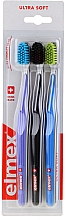 Düfte, Parfümerie und Kosmetik Zahnbürste ultra weich violett, schwarz, blau 3 St. - Elmex Swiss Made