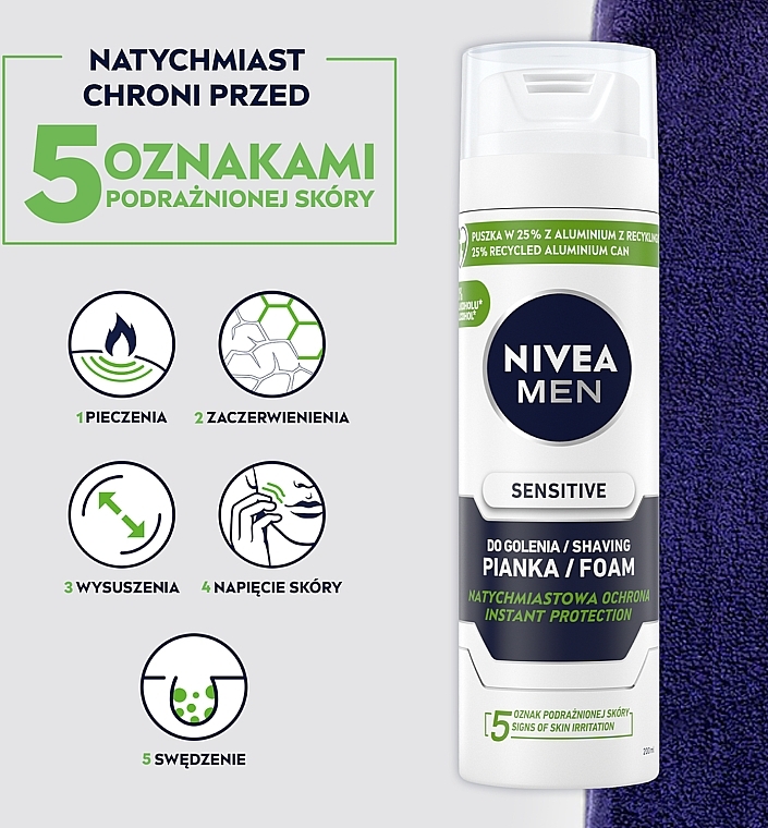 Rasierschaum für empfindliche Haut - NIVEA MEN Active Comfort System Shaving Foam — Bild N9