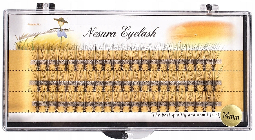 Falsche Wimpern C 14 mm 60 St. - Nesura Eyelash Premium — Bild N1