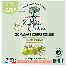 Düfte, Parfümerie und Kosmetik Sanftes Körperpeeling mit Olivenöl - Le Petit Olivier Solid Body Scrub Olive Oil
