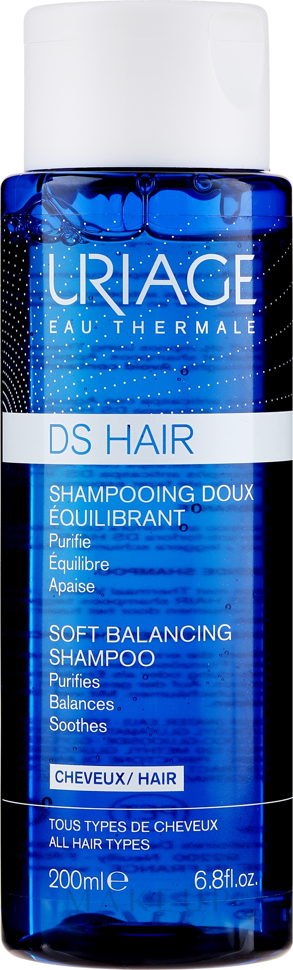 Ausgleichendes Shampoo für empfindliche und irritierte Kopfhaut - Uriage DS Hair Soft Balancing Shampoo — Bild 200 ml