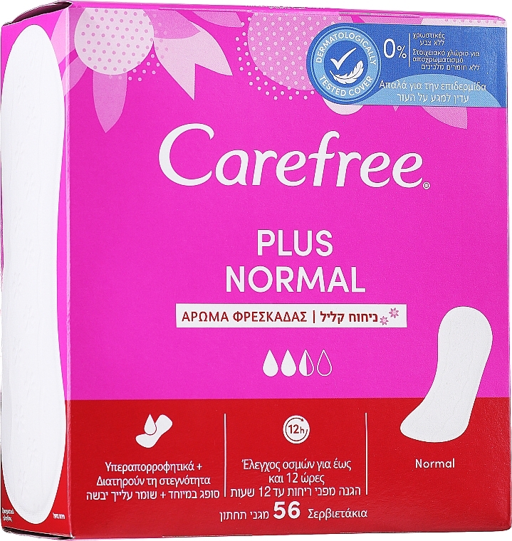 Hygiene-Slipeinlagen 56 St. - Carefree Plus Normal Fresh Scent Pantyliners  — Bild N1