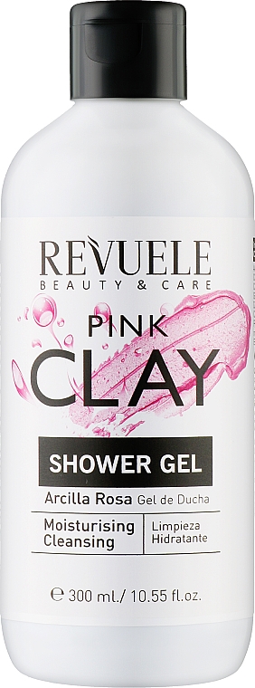 Feuchtigkeitsspendendes und reinigendes Duschgel mit rosa Ton - Revuele Pink Clay Shower Gel — Bild N1