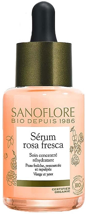 Feuchtigkeitsspendendes Serumkonzentrat - Sanoflore Rosa Fresca Serum Rehydrating Concentrate — Bild N1